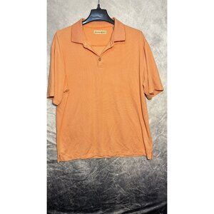 jamaica jaxx polo shirt Orange Striped Men’s‎ XL Short Sleeve